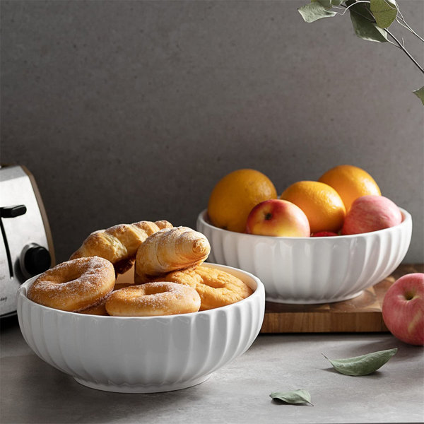 Extra large white top serving bowl